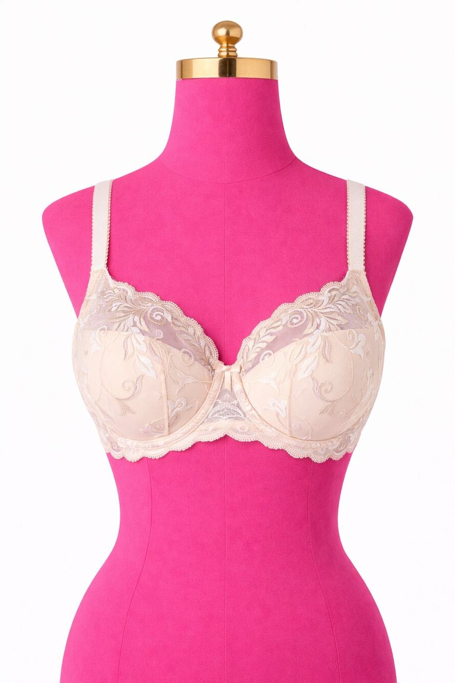 Soma Embroidered Sensuous Lace Unlined Sheer Cup Underwire 40DDD Nude